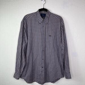Faconnable Classique Men's Ghingam Long Sleeve Button Down Shirt size L, classic